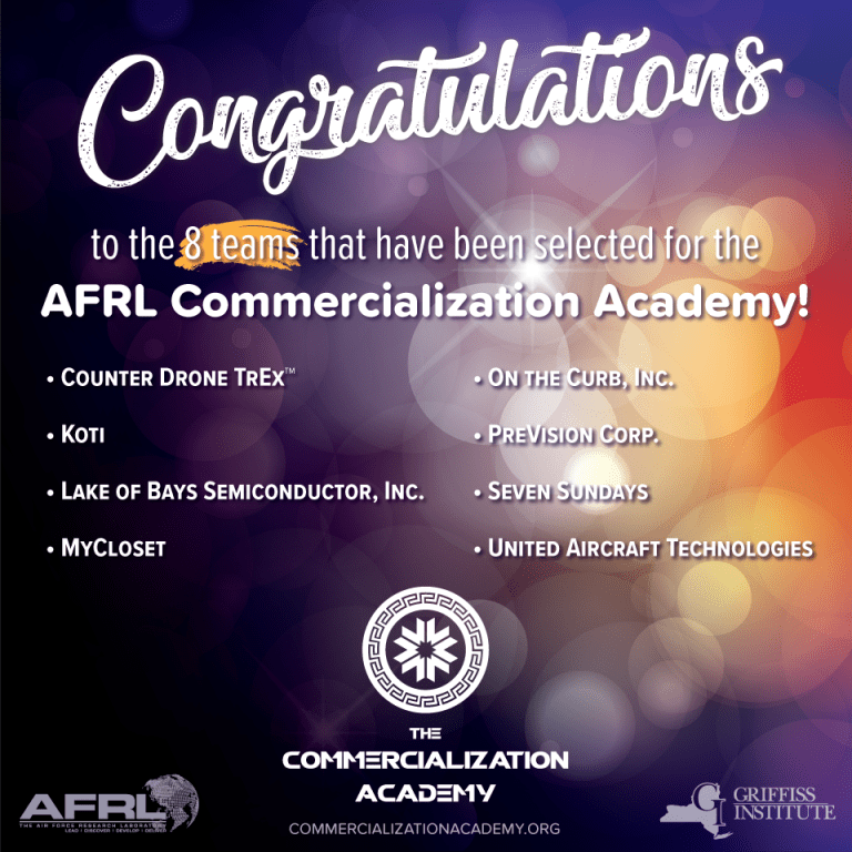 Startup Teams Announced for AFRL Commercialization Academy Cohort